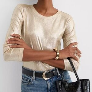 LOFT Everyday Foil Knit Long Sleeve Top – Size Small (NWT)
